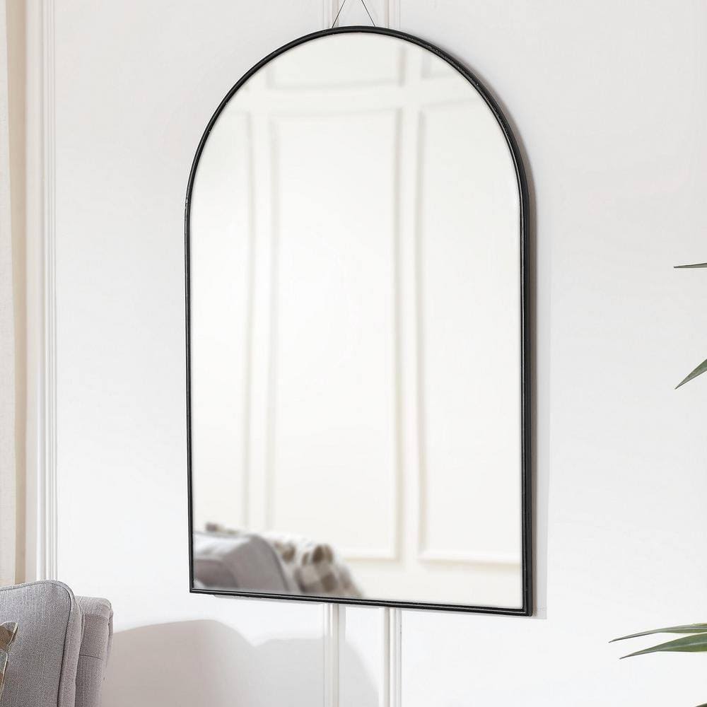 Home Decorators Collection H5MH255 Medium Arched Black Classic Accent Mirror (35 in. H x 24 in. W) - Product image 1