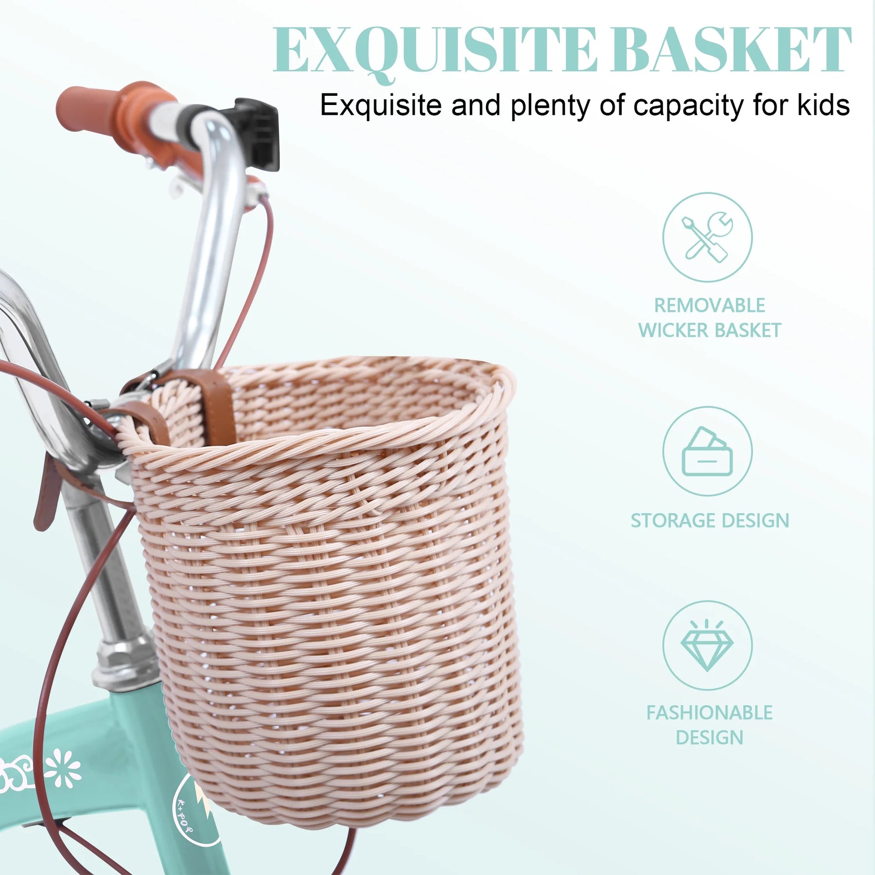 Bstjewey 20 in Girls Bike with Basket, Kids Bicycle for Ages 7 - 13 - Product image 2