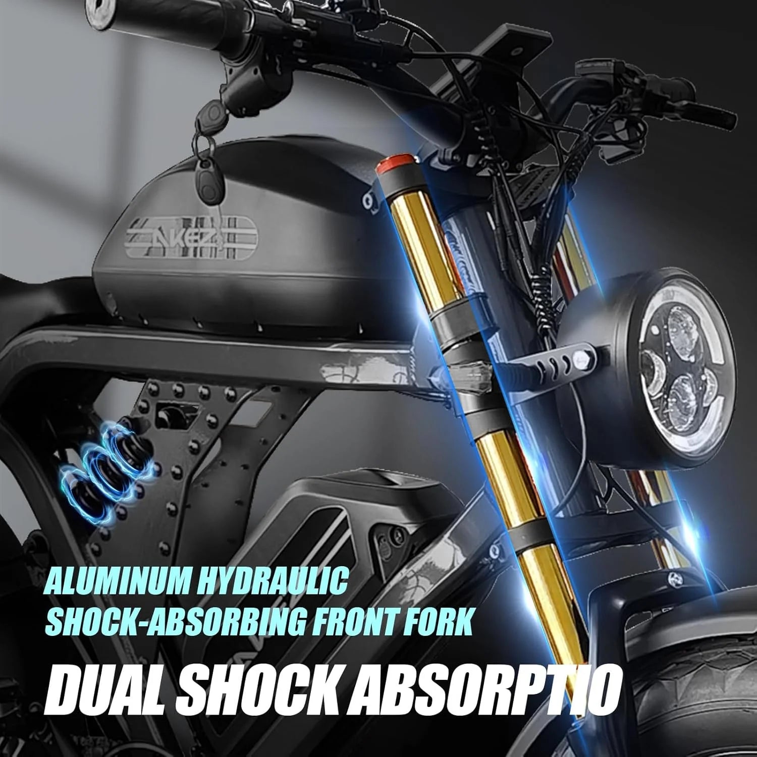 Peak 3000W AKEZ Kingkong 1500W Electric Bike, 31MPH Electric Dirt Bike for Adults - Product image 10