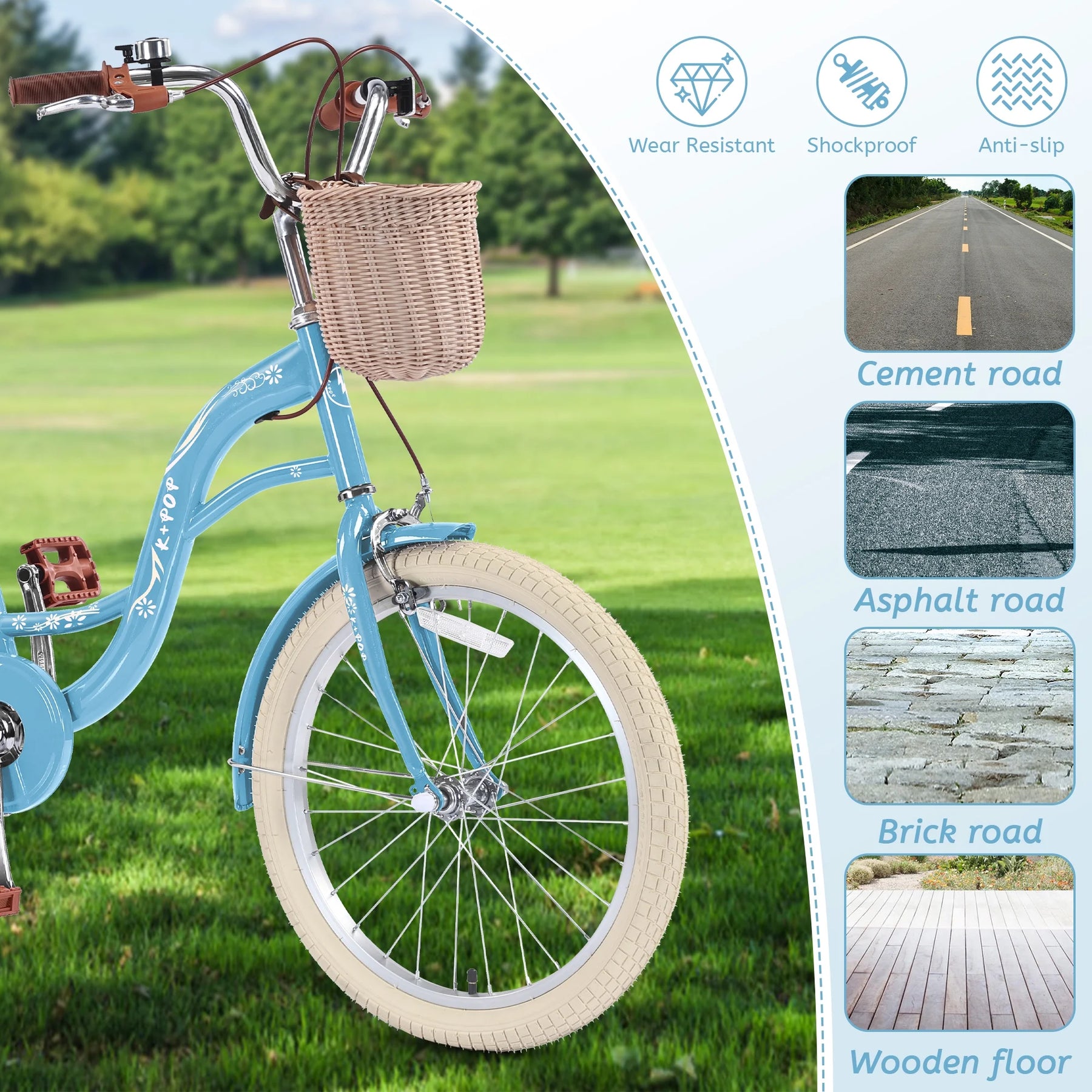 Bstjewey 20 in Girls Bike with Basket, Kids Bicycle for Ages 7 - 13 - Product image 16