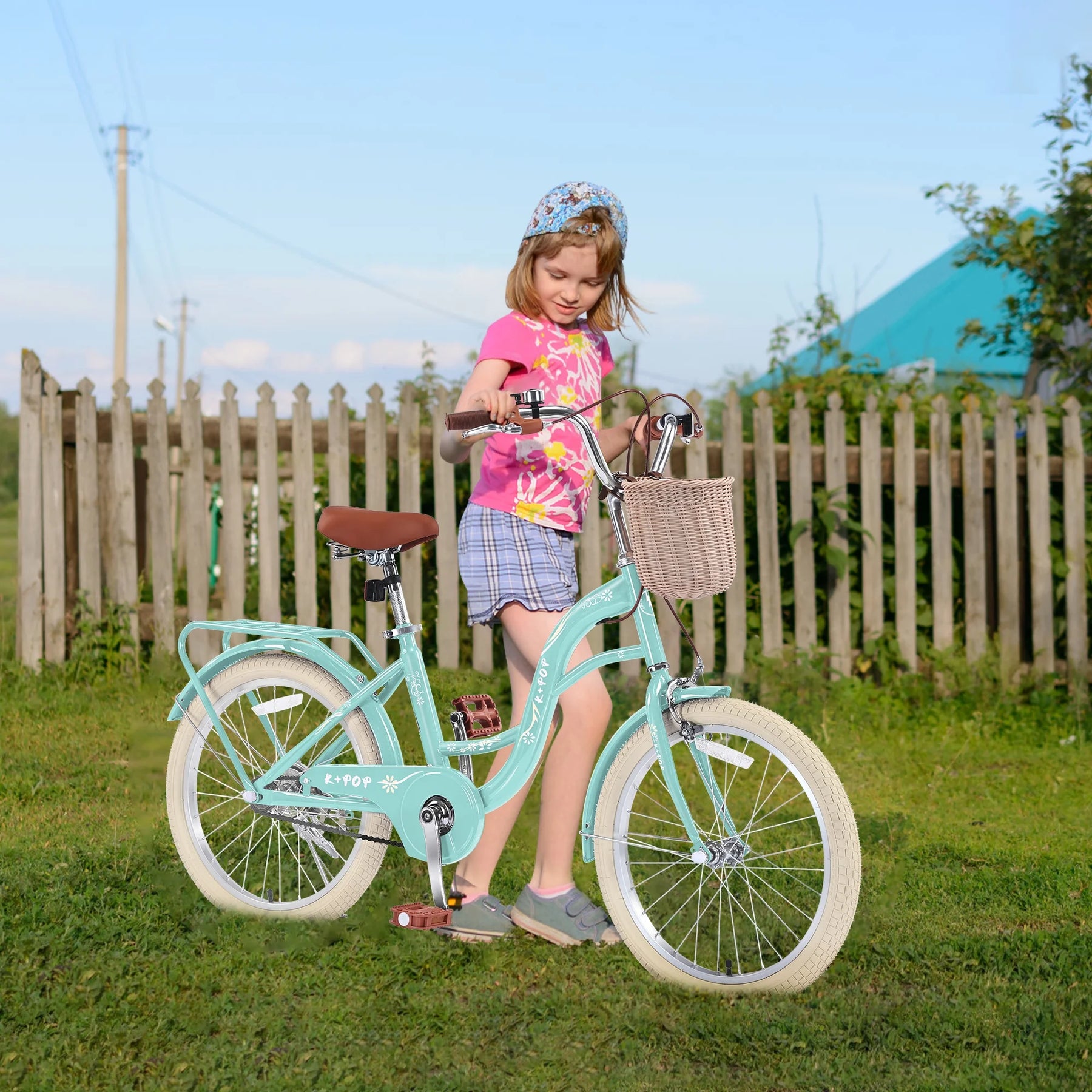 Bstjewey 20 in Girls Bike with Basket, Kids Bicycle for Ages 7 - 13 - Product image 6