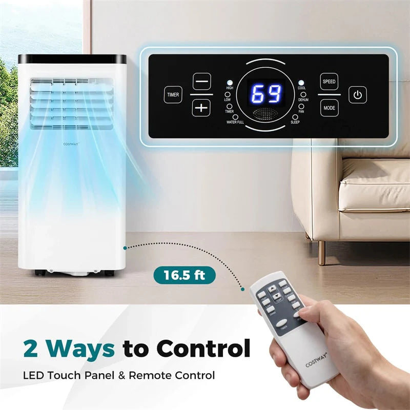 10000 BTU Portable Air Conditioner, 3-in-1 AC Unit with Fan & Dehumidifier, Remote Control, 24H Timer - Product image 9