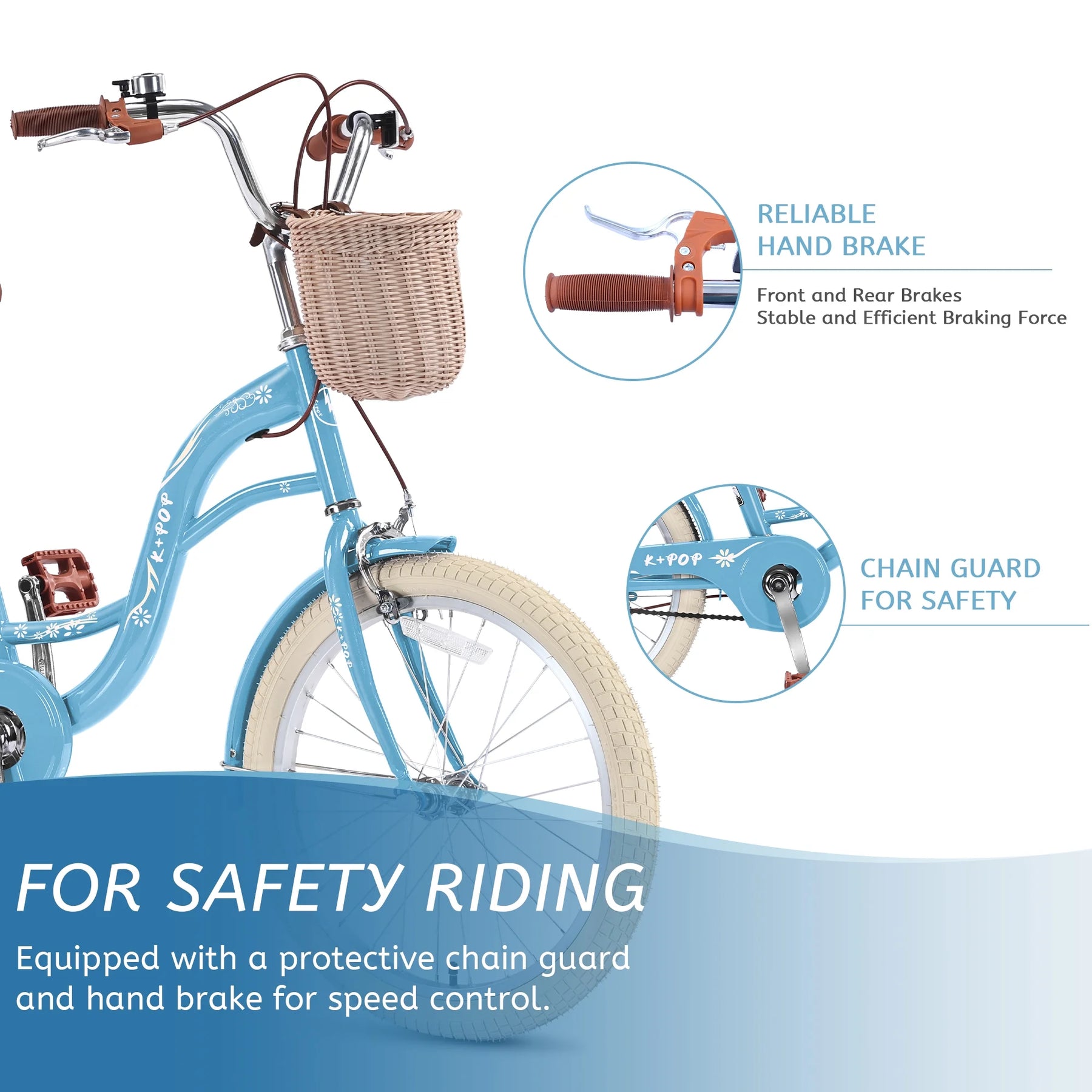 Bstjewey 20 in Girls Bike with Basket, Kids Bicycle for Ages 7 - 13 - Product image 13