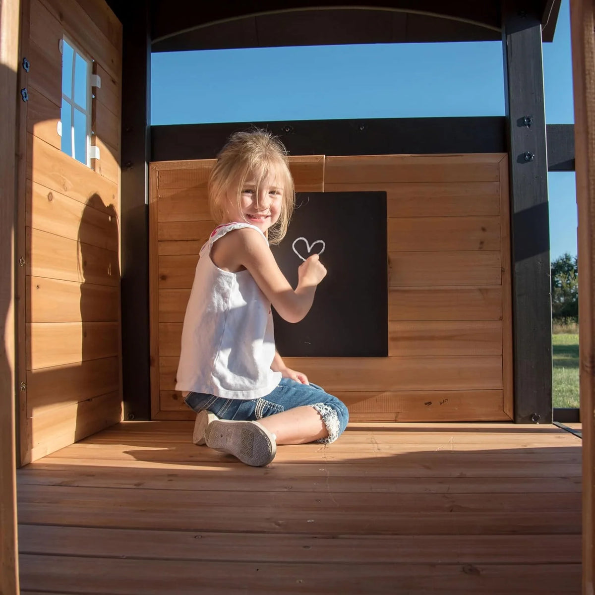 Canyon Creek Cedar Wood Swing Set with Wave Slide, Clubhouse, Play Kitchen, Picnic Area, Belt Swings - Product image 10