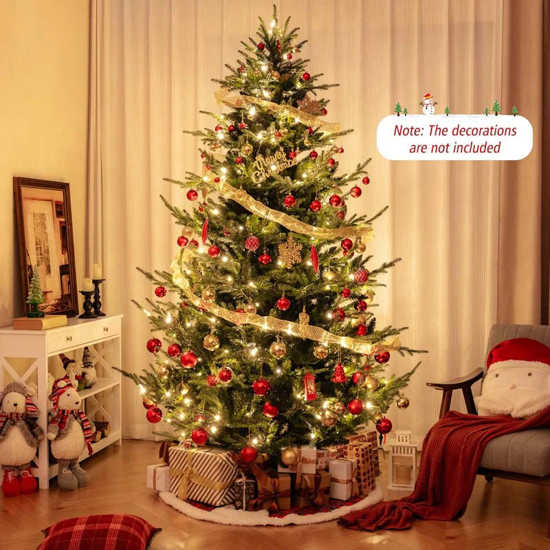 6/7/8 FT Pre-Lit Artificial Christmas Tree, Hinged Xmas Tree with 240/340/450 Warm White LED Lights - Product image 16