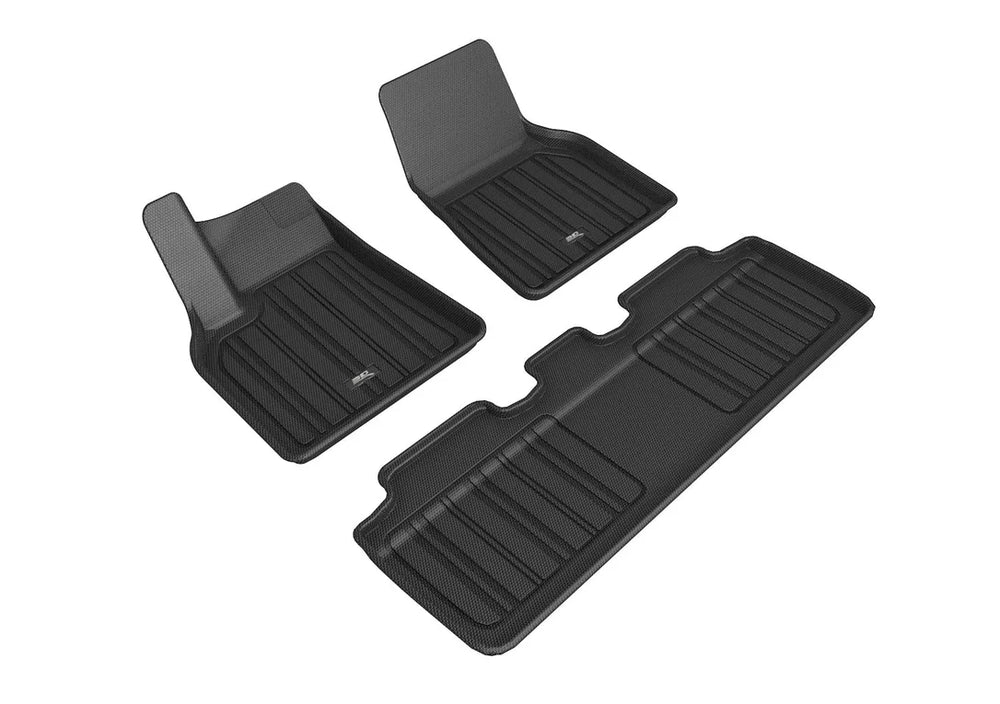 3D MAXpider E1TL02701809 - 2020-2021 Tesla Model Y Elitect 1st & 2nd Row Floormats - Black