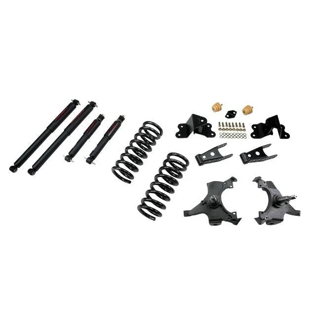BELLTECH 687ND LOWERING KITS Front And Rear Complete Kit W/ Nitro Drop 2 Shocks 1992-1998 Chevrolet Silverado/Sierra C1500 (Std Cab ext 454