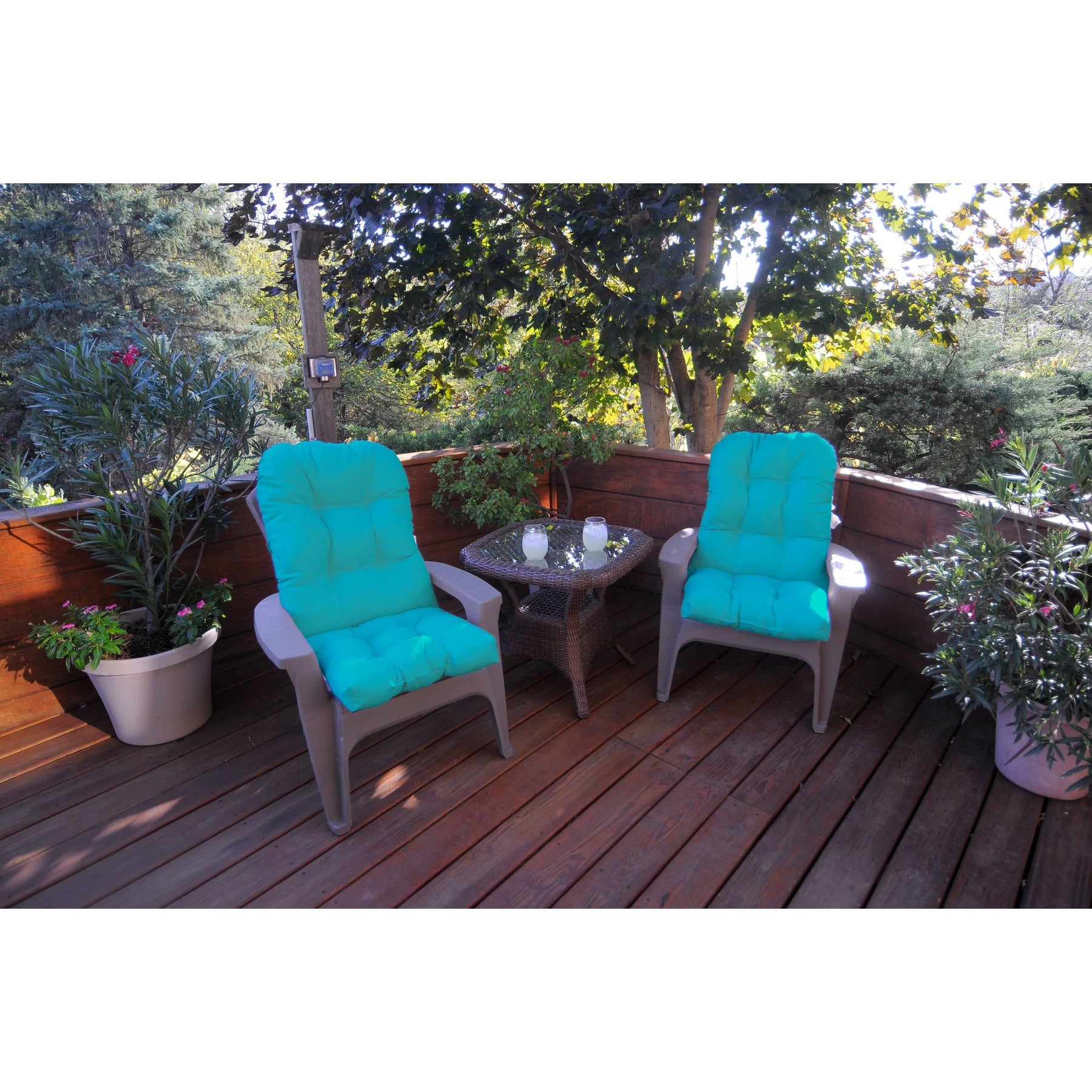 Turquoise Adirondack Indoor Outdoor Chair Cushion - Product image 1
