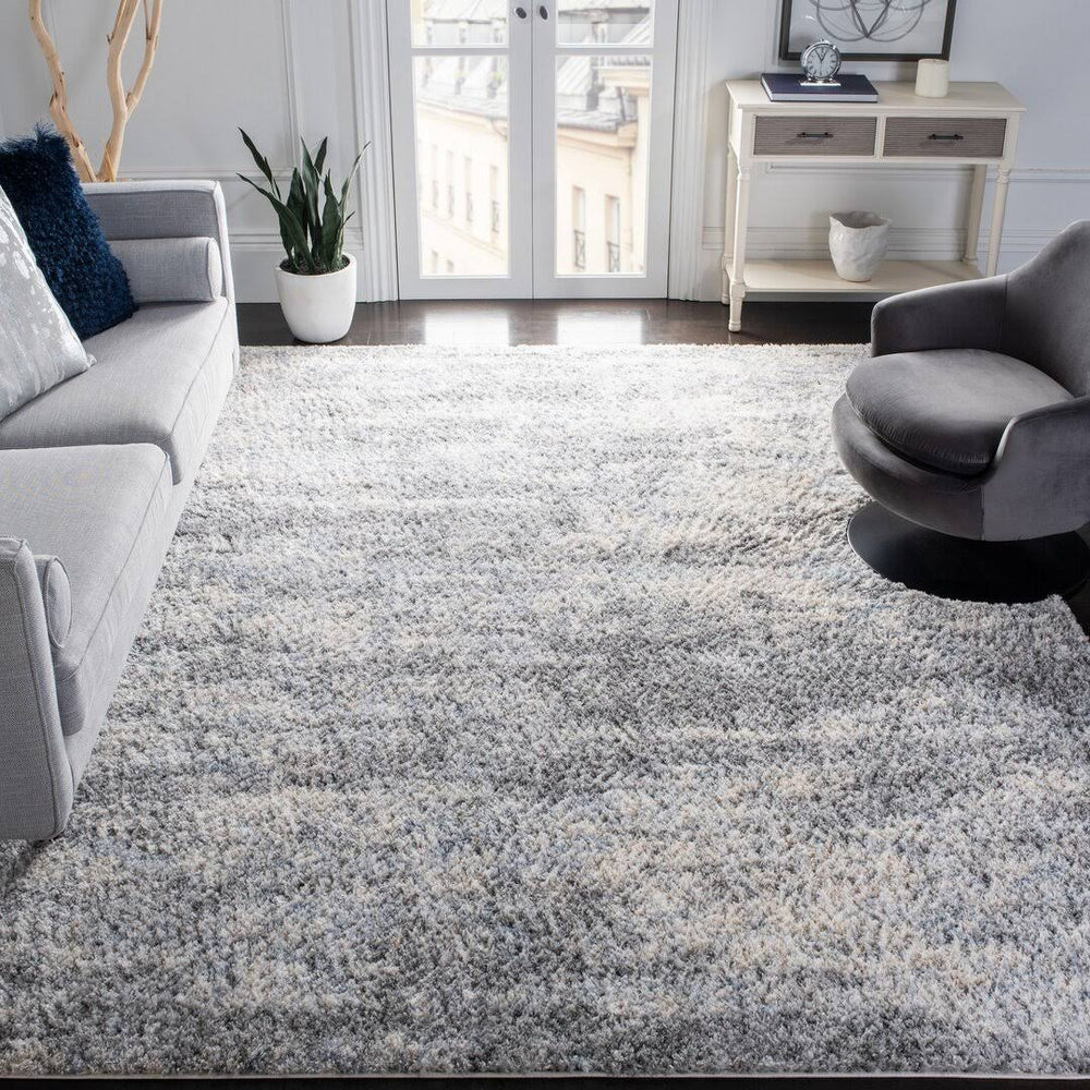 Wrought Studio Rabia Gray/Cream Area Rug, Size: Rectangle 5'3" x 7'6"