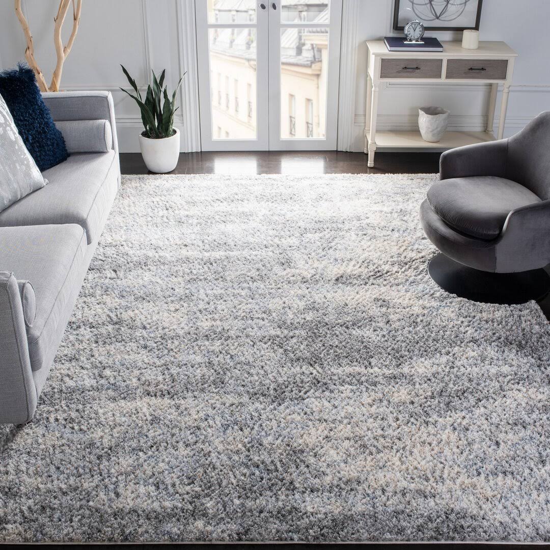 Wrought Studio Rabia Gray/Cream Area Rug, Size: Rectangle 5'3" x 7'6" - Product image 1