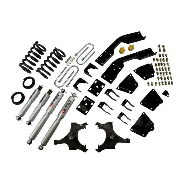 BELLTECH 968SP LOWERING KITS Front And Rear Complete Kit W/ Street Performance Shocks 1995-1999 Chevrolet Suburban C2500 (6 Lug) 2 in. to 5 in. F/ 7 in. R drop W/ Street Performance Shocks