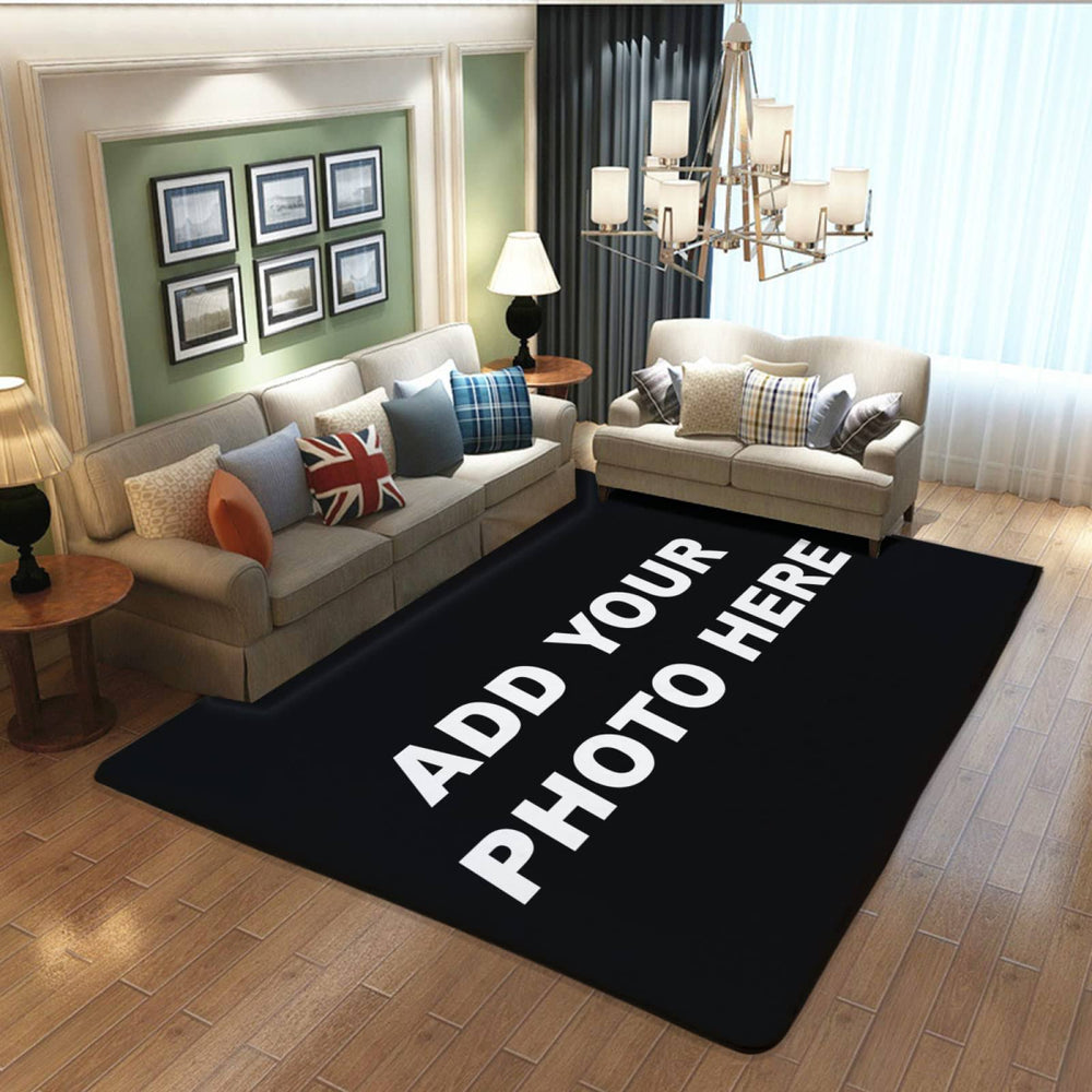 IQCGSSYG Custom Rug Design Your Photo Logo Text Personalized Door Mat Soft Anti Slip Washable Decorative Area Carpet for Home Bedroom Living