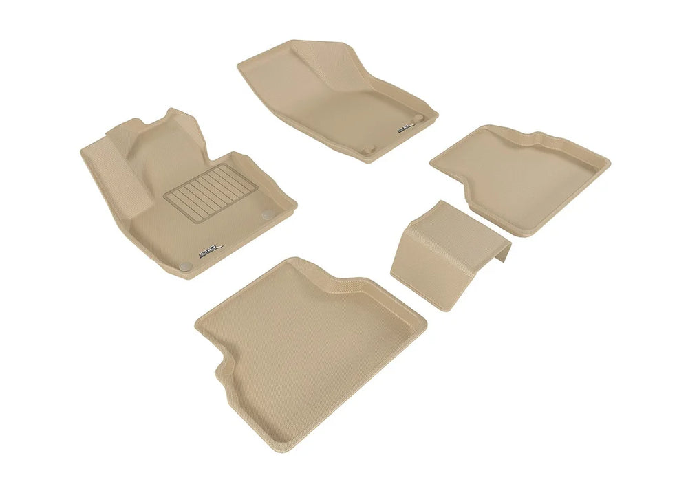 3D MAXpider L1AD03901502 - 2015-2018 Audi Q3 Kagu 1st & 2nd Row Floormats - Tan